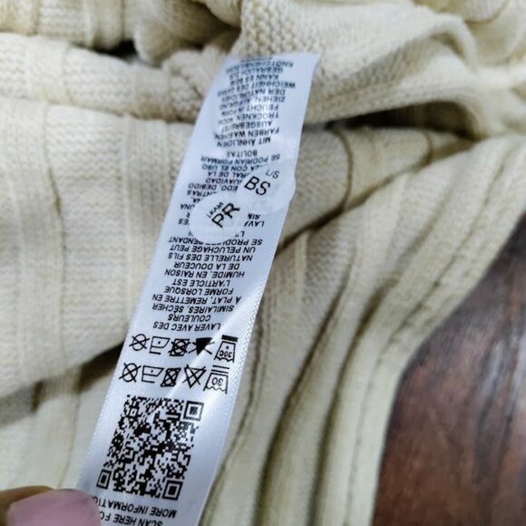 Topshop Knitted Oversized Ribbed Funnel Midi Dress Cozy Stone-Neutral Womens M - Picture 8 of 12